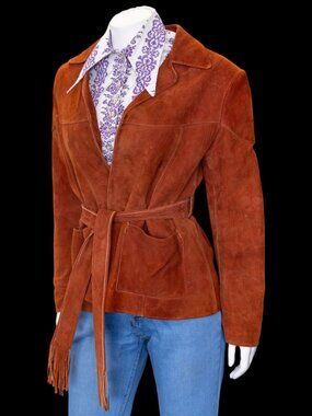 Vintage Ladies Geronimo Rust Suede Western Jacket | 1940s–1950s